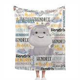 Livraison gratuite✈️Couverture personnalisée avec nom d'hippopotame pour bébé, garçons et filles